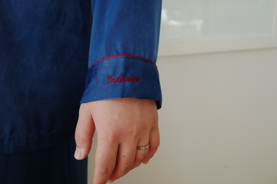 New Wine Silk Pajamas Newlyweds Couple Pajamas Fas